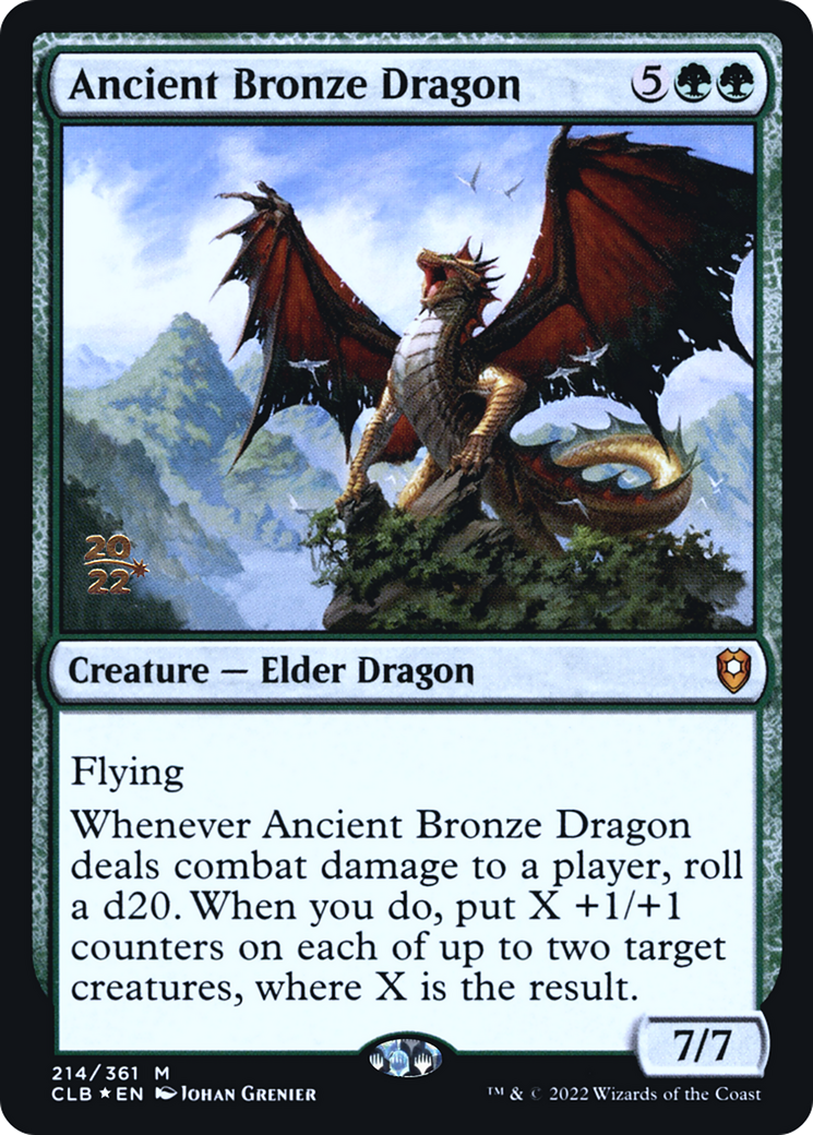 Ancient Bronze Dragon [Commander Legends: Battle for Baldur's Gate Prerelease Promos]