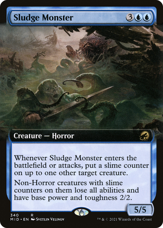 Sludge Monster (Extended Art) [Innistrad: Midnight Hunt] Foil