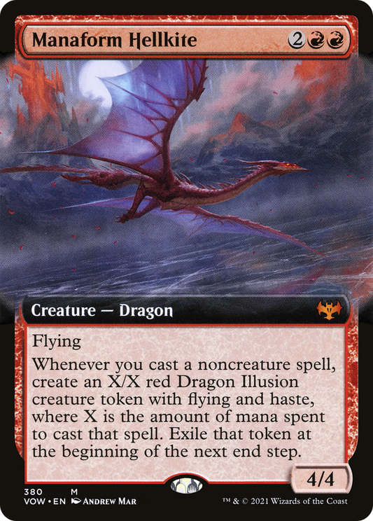 Manaform Hellkite (Extended Art) [Innistrad: Crimson Vow] Foil