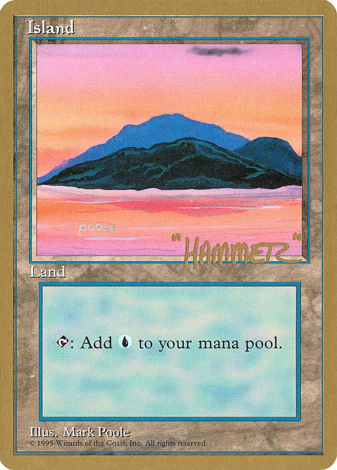 Island (shr369) (Shawn "Hammer" Regnier) [Pro Tour Collector Set] | Silver Goblin