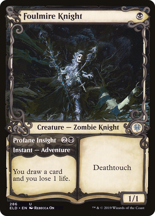 Foulmire Knight // Profane Insight (Showcase) [Throne of Eldraine] Foil