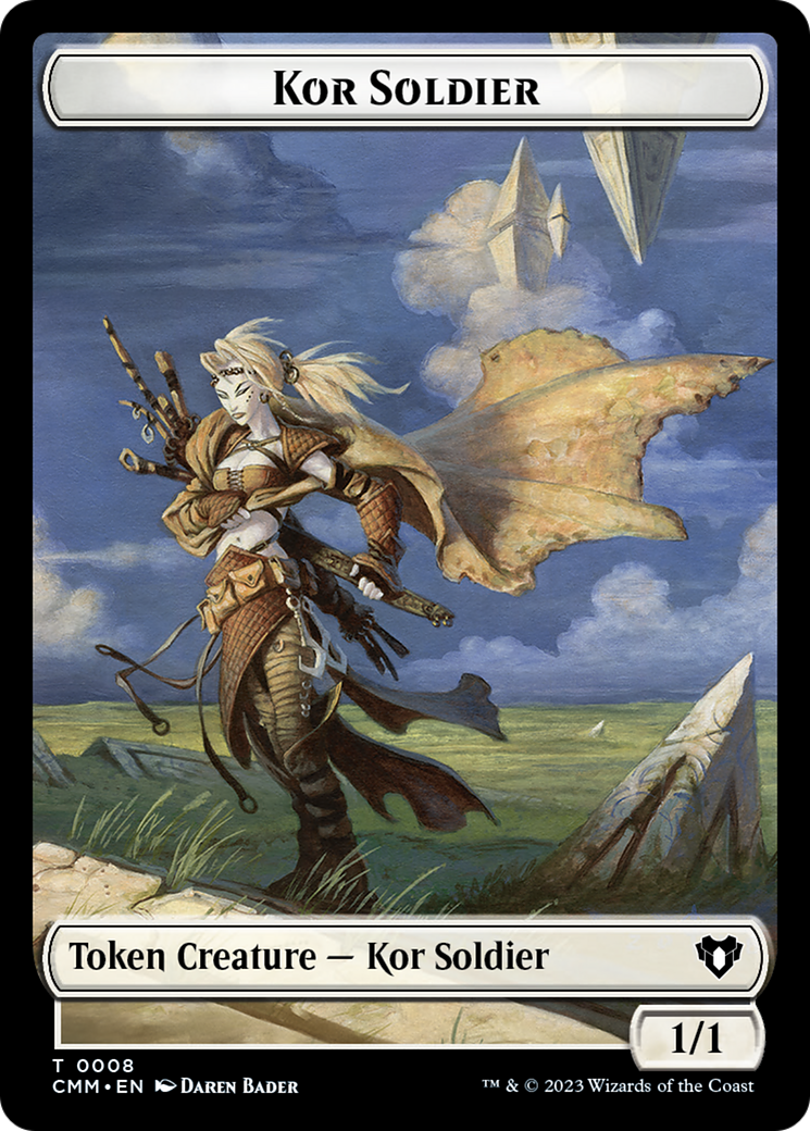 Soldier // Kor Soldier Double-Sided Token [Commander Masters Tokens] | Silver Goblin