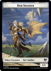 Soldier // Kor Soldier Double-Sided Token [Commander Masters Tokens] | Silver Goblin