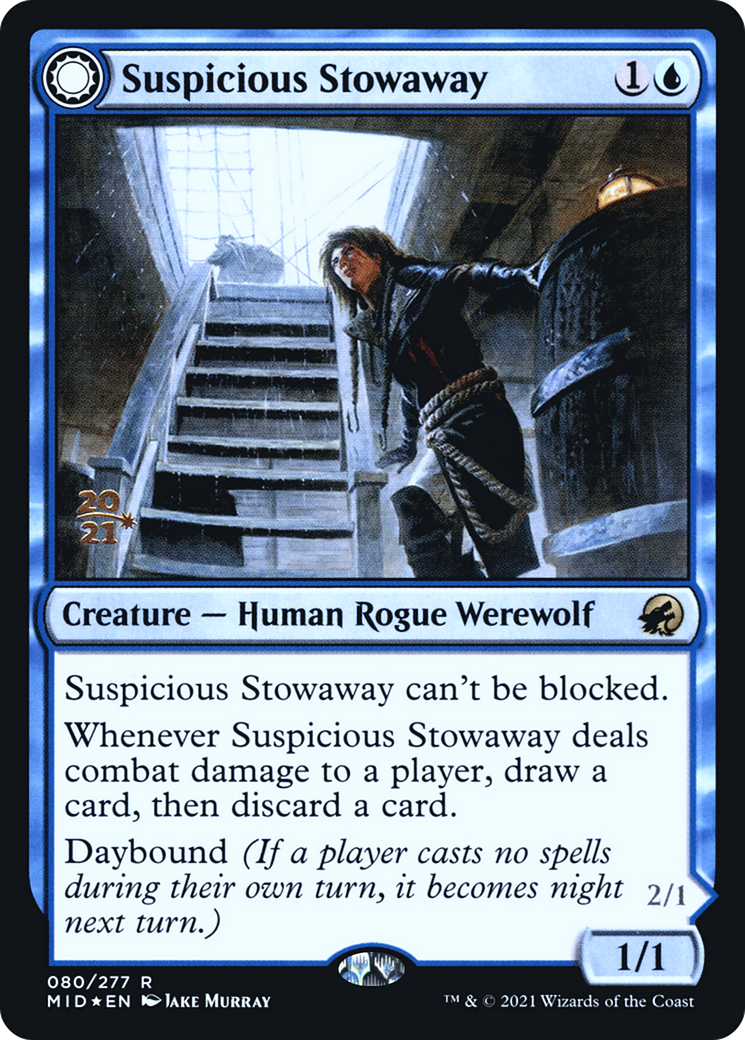 Suspicious Stowaway // Seafaring Werewolf [Innistrad: Midnight Hunt Prerelease Promos]