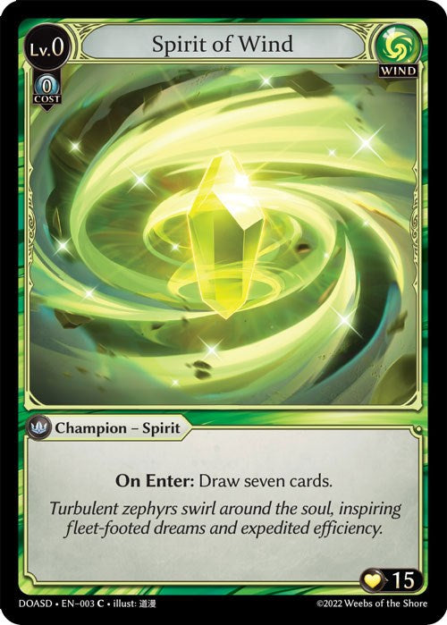 Spirit of Wind (003) [Dawn of Ashes: Starter Decks] | Silver Goblin