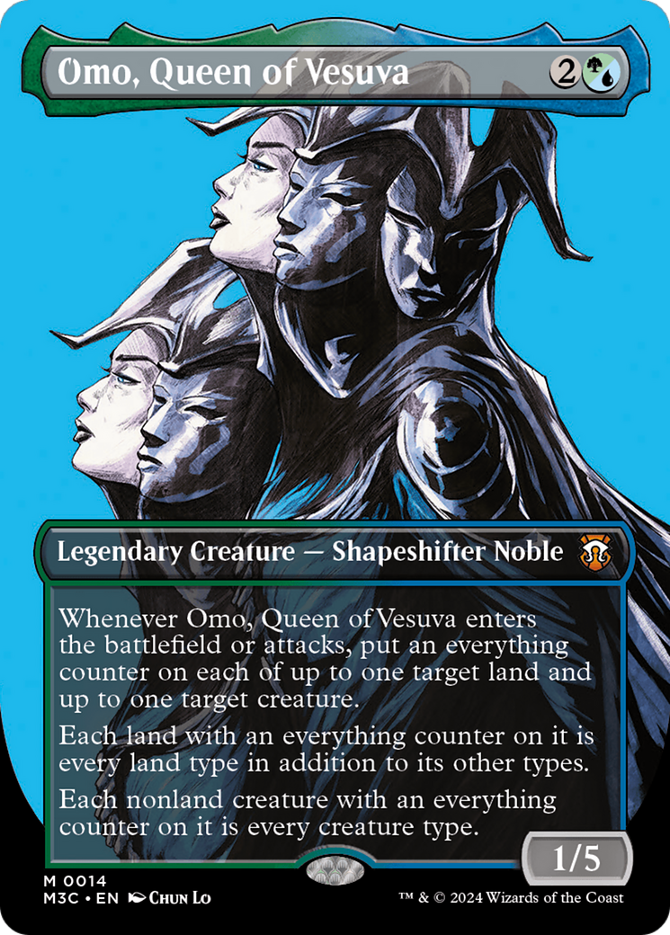 Omo, Queen of Vesuva (Borderless) [Modern Horizons 3 Commander] | Silver Goblin