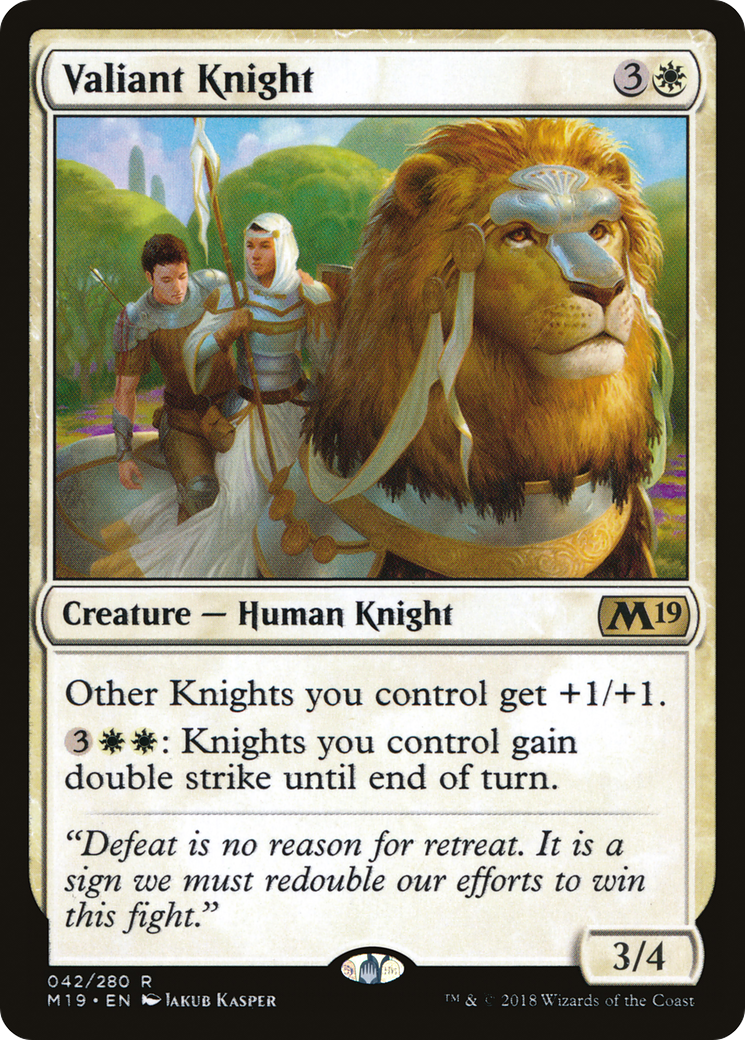 Valiant Knight (042) Foil - Core Set 2019