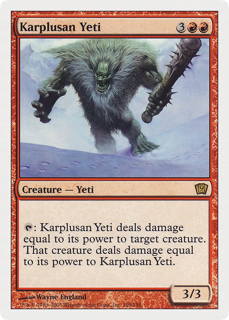 Karplusan Yeti (198) Foil - Ninth Edition
