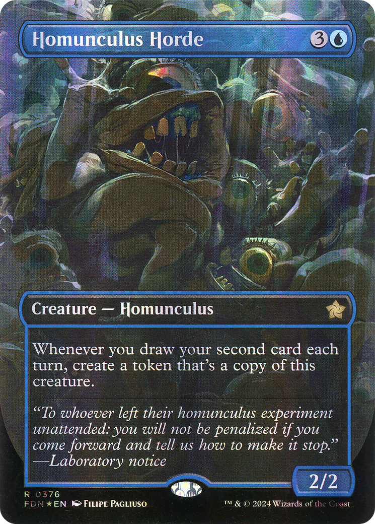 Homunculus Horde (Borderless) (Mana Foil) [Foundations] | Silver Goblin