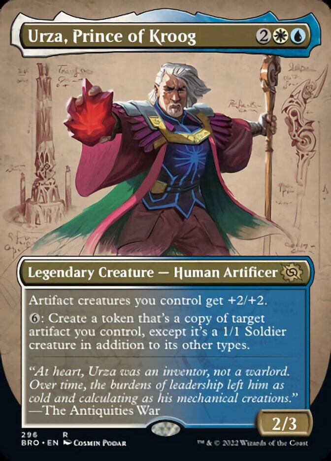 Urza, Prince of Kroog (Borderless Alternate Art) [The Brothers' War] | Silver Goblin