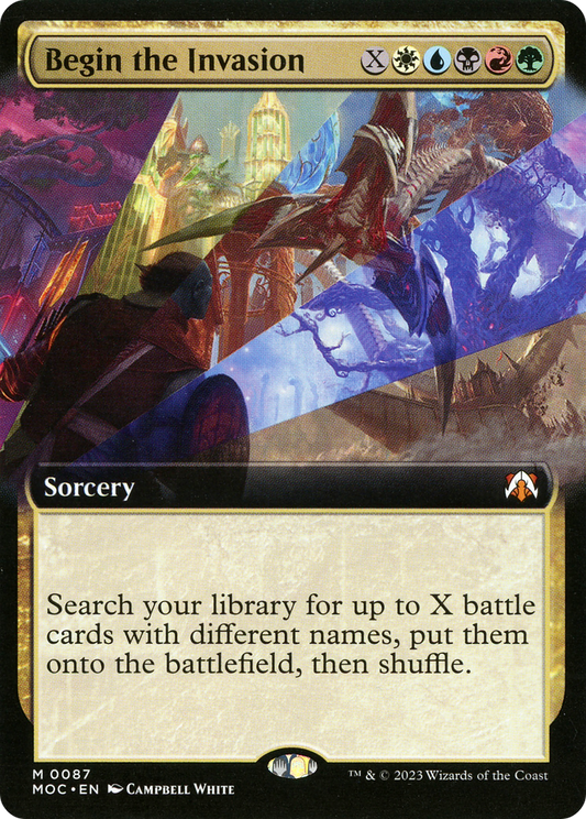 Begin the Invasion (Extended Art) [March of the Machine Commander] Foil