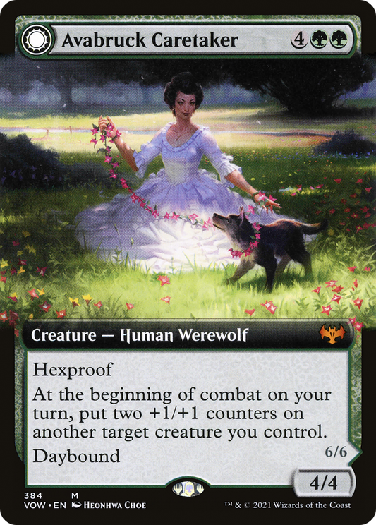 Avabruck Caretaker // Hollowhenge Huntmaster (Extended Art) [Innistrad: Crimson Vow] Foil