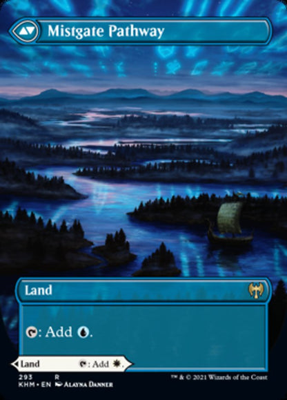 Hengegate Pathway // Mistgate Pathway (Borderless Alternate Art) [Kaldheim] Foil
