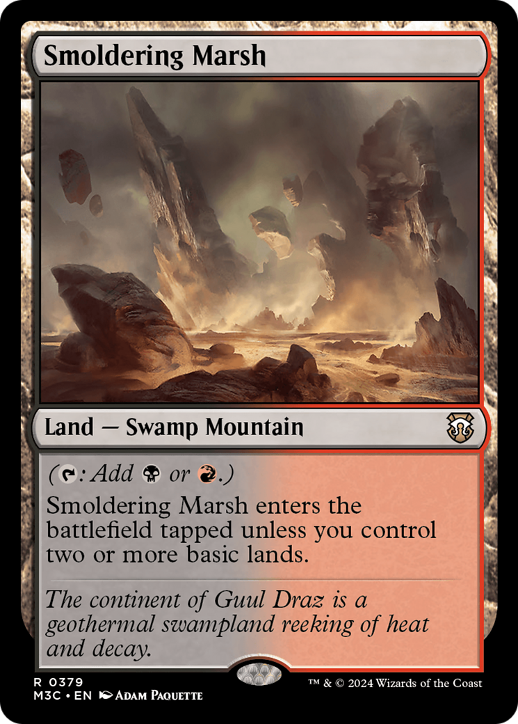 Smoldering Marsh (Ripple Foil) [Modern Horizons 3 Commander] | Silver Goblin
