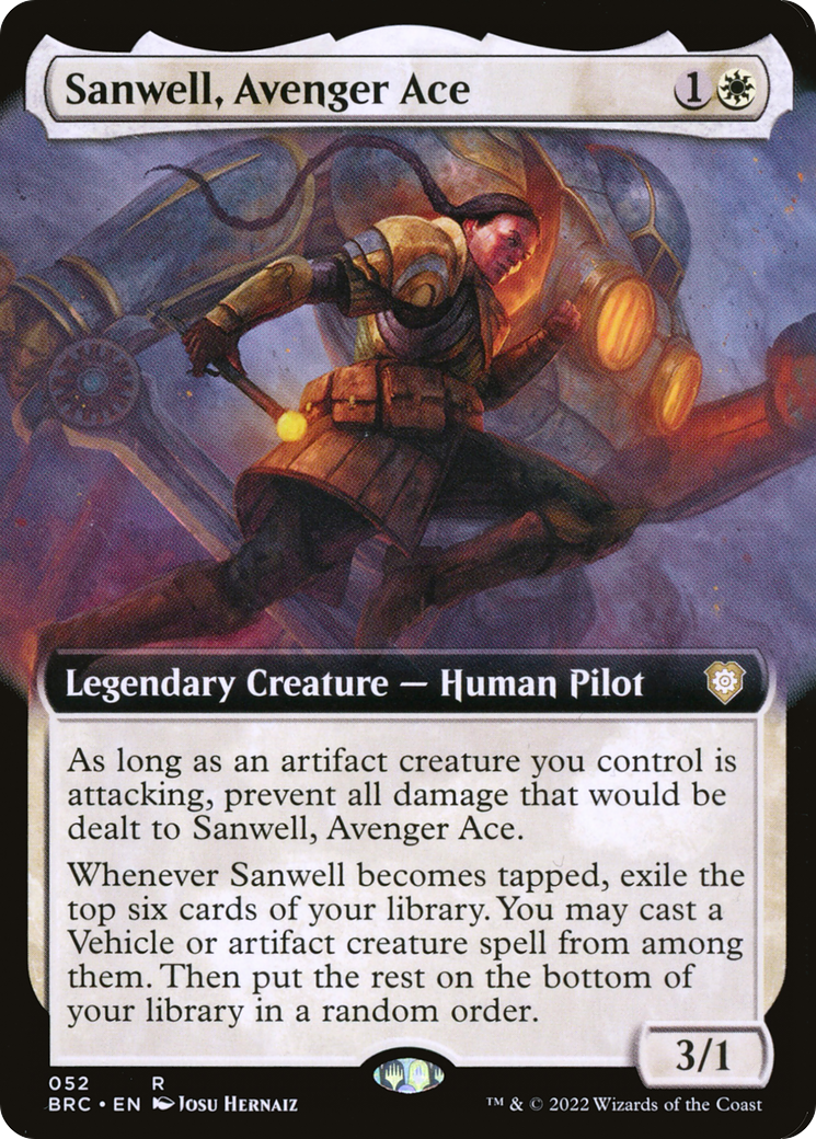 Sanwell, Avenger Ace (Extended Art) [The Brothers' War Commander]