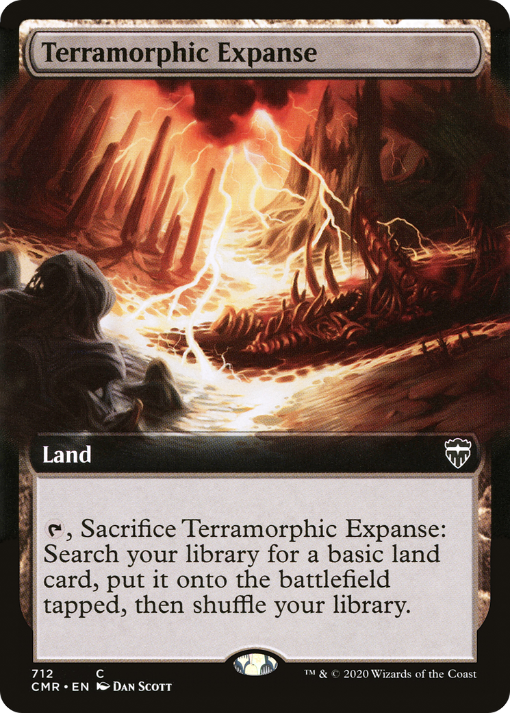 Terramorphic Expanse (Extended Art) [Commander Legends] Foil