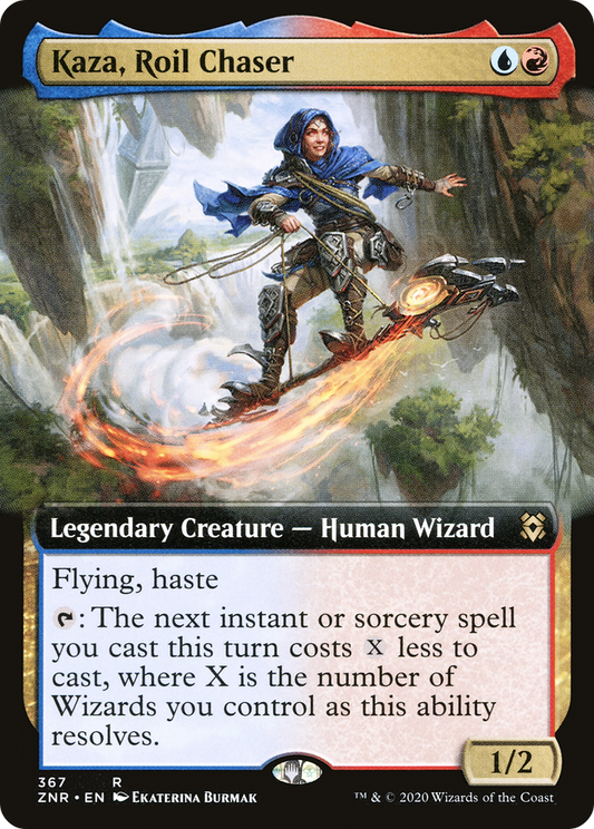 Kaza, Roil Chaser (Extended Art) [Zendikar Rising] Foil
