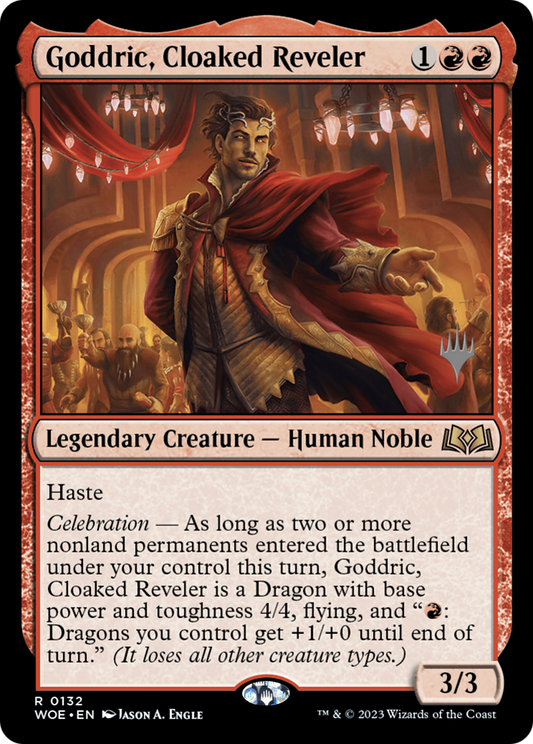 Goddric, Cloaked Reveler (Promo Pack) [Wilds of Eldraine Promos] Foil