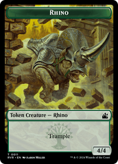 Bird // Rhino Double-Sided Token [Ravnica Remastered Tokens] | Silver Goblin