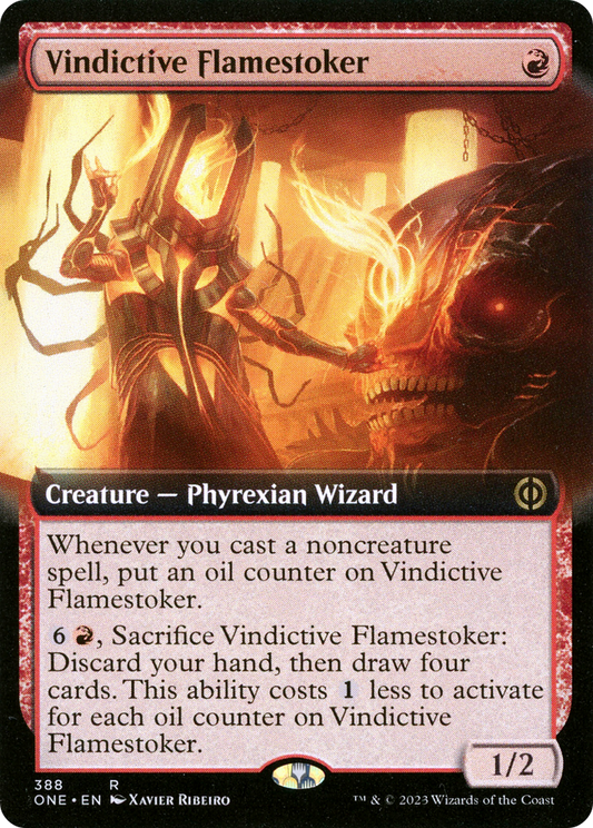 Vindictive Flamestoker (Extended Art) [Phyrexia: All Will Be One] Foil