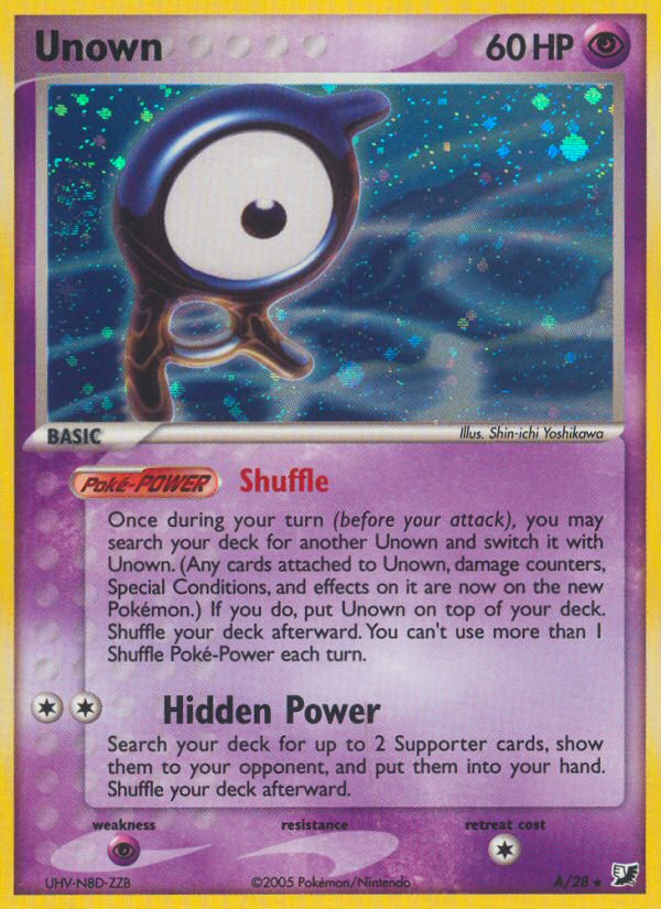 Unown (A/28) [EX: Unseen Forces] | Silver Goblin