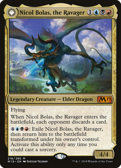 Nicol Bolas, the Ravager // Nicol Bolas, the Arisen [Core Set 2019] Foil