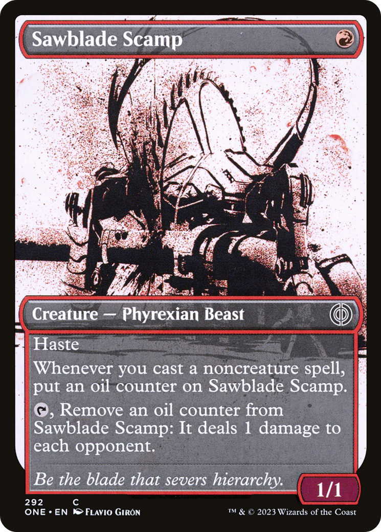 Sawblade Scamp (Showcase Ichor) [Phyrexia: All Will Be One] Foil