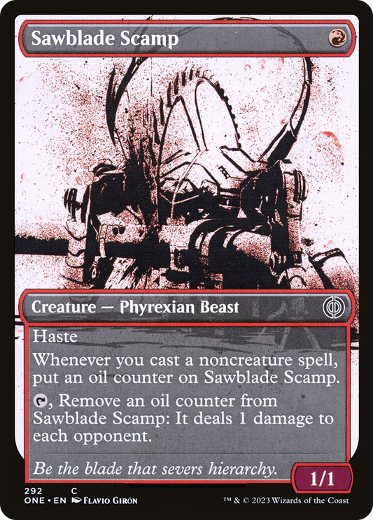 Sawblade Scamp (Showcase Ichor) [Phyrexia: All Will Be One] Foil