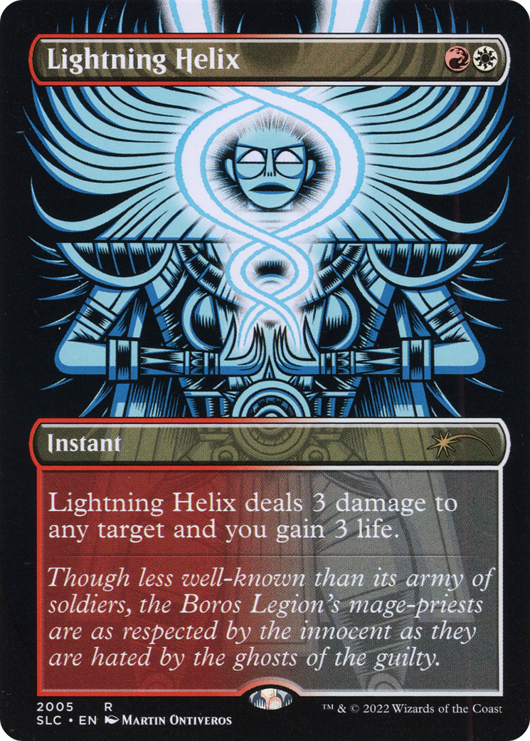 Lightning Helix (Borderless) [Secret Lair 30th Anniversary Countdown Kit] | Silver Goblin