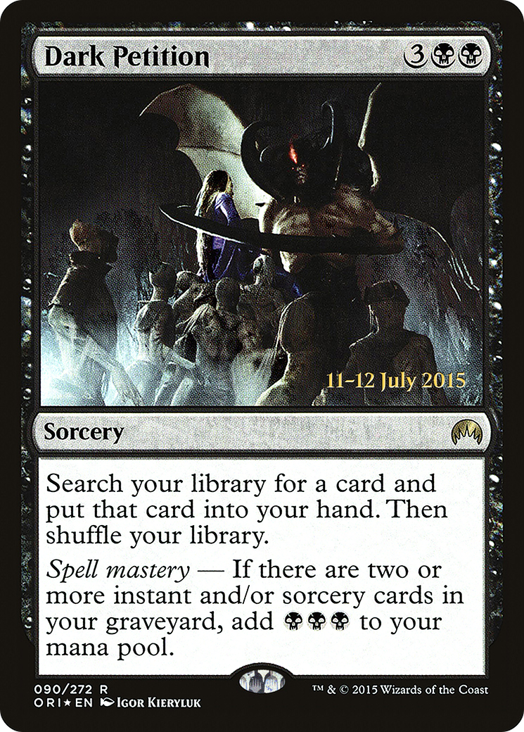 Dark Petition [Magic Origins Prerelease Promos] | Silver Goblin