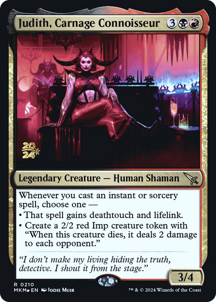 Judith, Carnage Connoisseur [Murders at Karlov Manor Prerelease Promos] | Silver Goblin