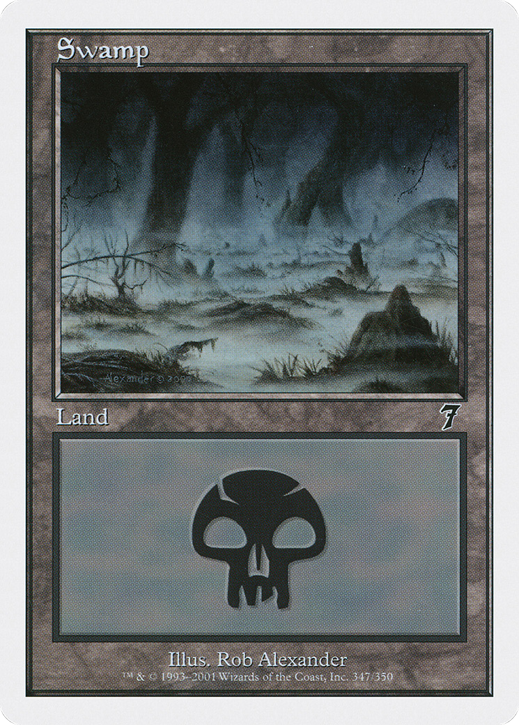 Swamp (347) Foil - Seventh Edition