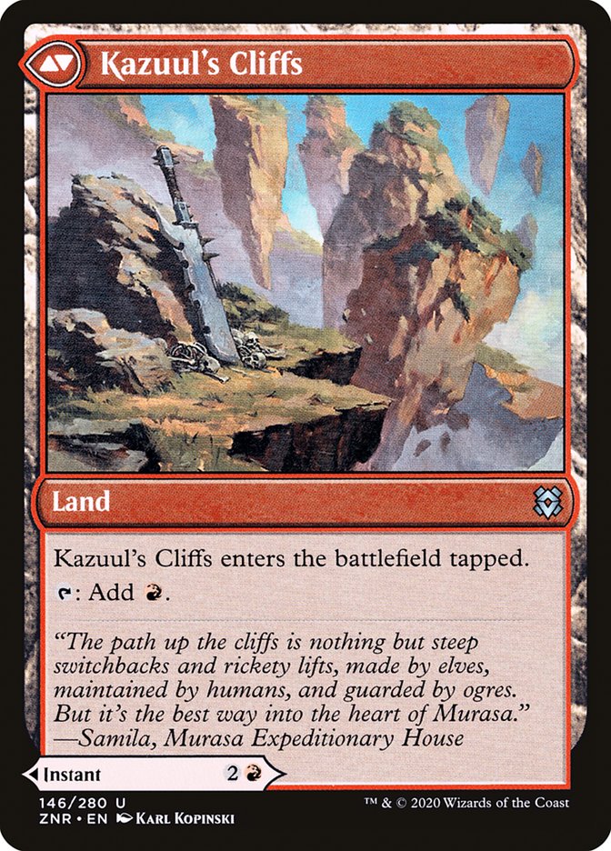 Kazuul's Fury // Kazuul's Cliffs [Zendikar Rising] | Silver Goblin