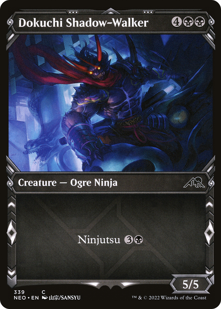 Dokuchi Shadow-Walker (Showcase Ninja) [Kamigawa: Neon Dynasty] Foil