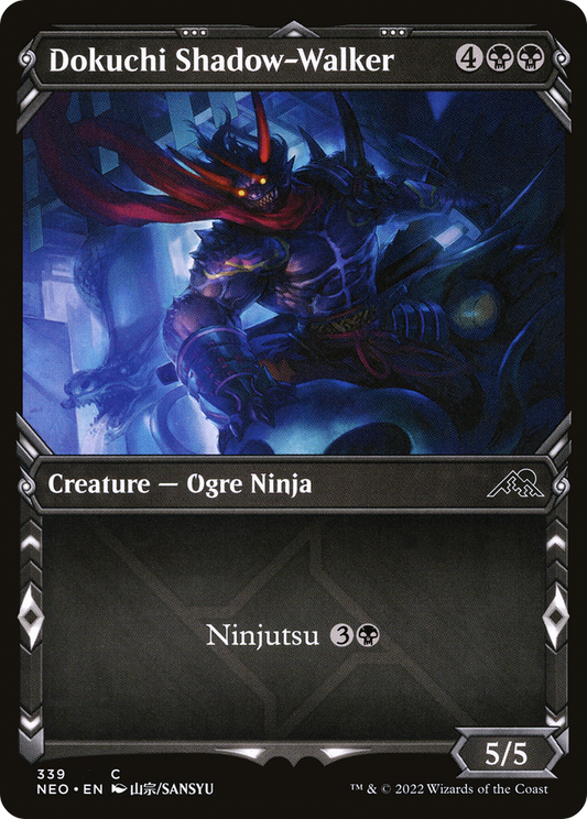 Dokuchi Shadow-Walker (Showcase Ninja) [Kamigawa: Neon Dynasty] Foil