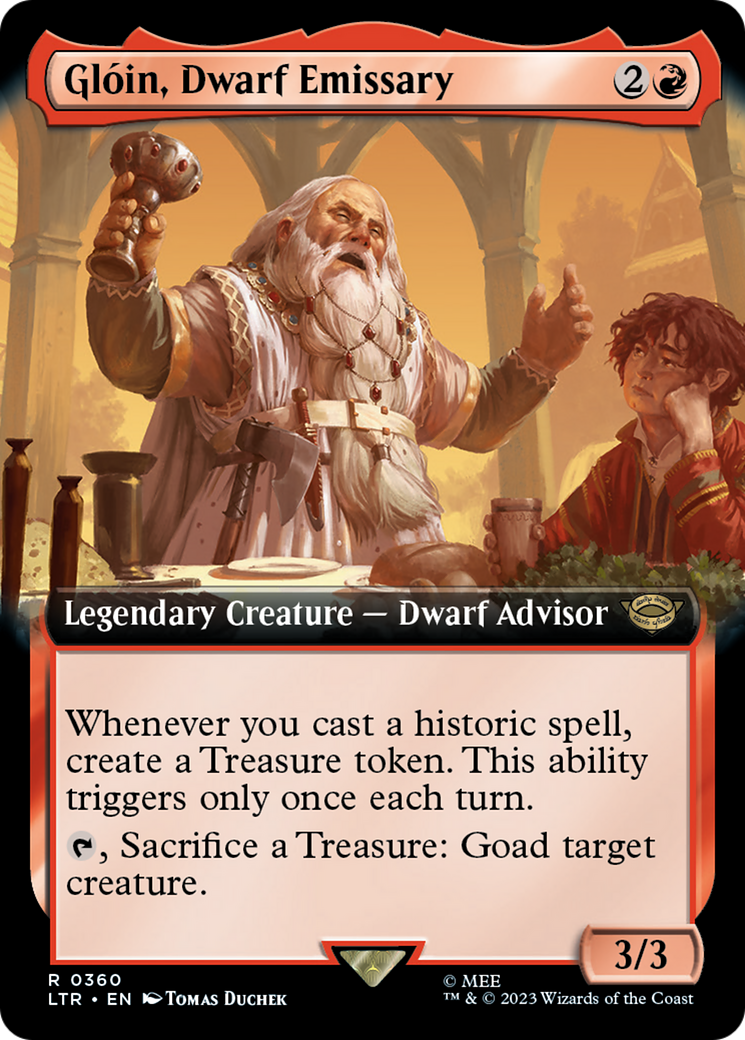 Gloin, Dwarf Emissary (Extended Art) [The Lord of the Rings: Tales of Middle-Earth] Foil