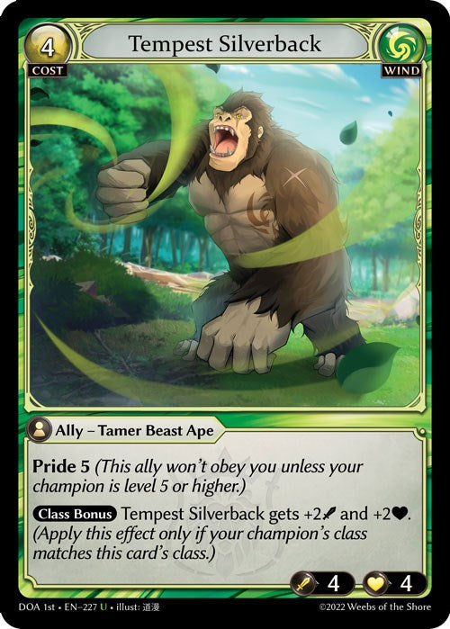Tempest Silverback (227) [Dawn of Ashes: 1st Edition] Foil