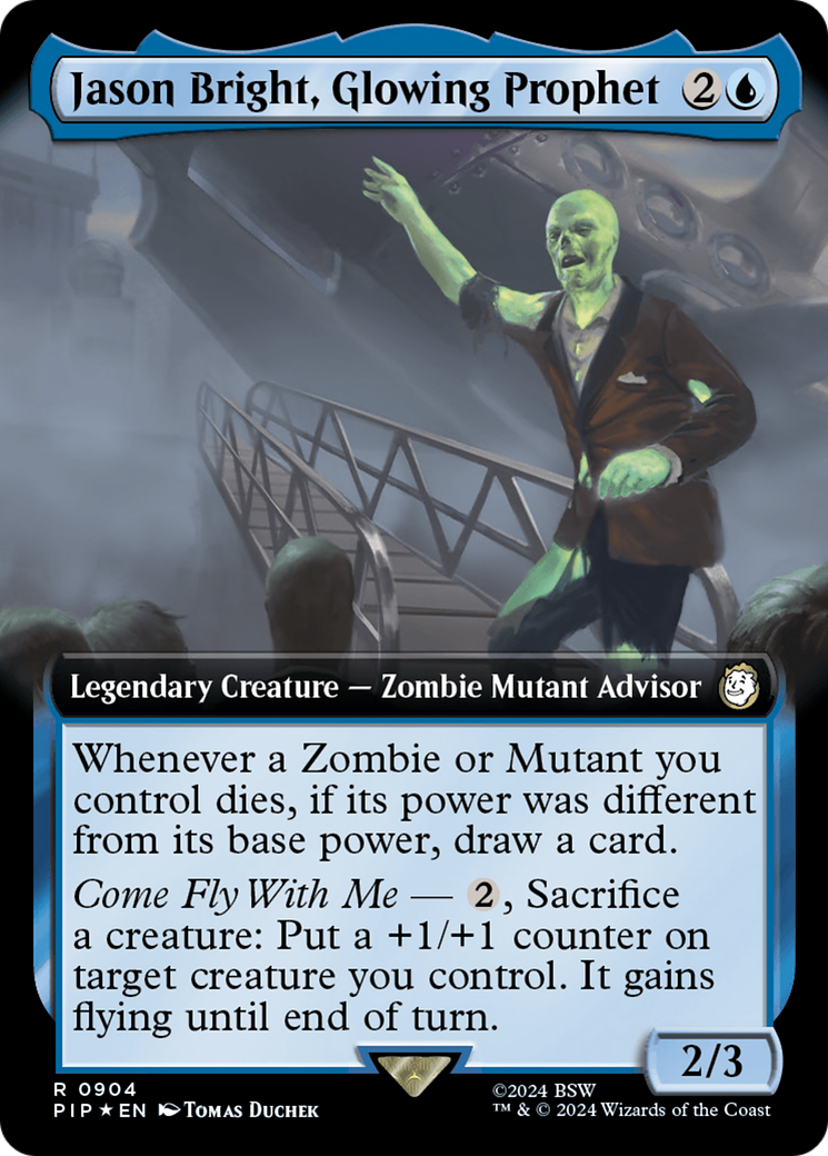 Jason Bright, Glowing Prophet (Extended Art) (Surge Foil) [Fallout] | Silver Goblin