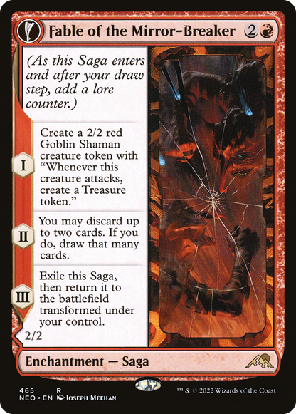Fable of the Mirror-Breaker // Reflection of Kiki-Jiki (Extended Art) [Kamigawa: Neon Dynasty] Foil