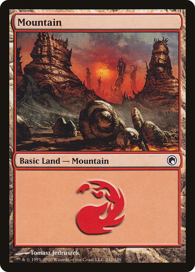 Mountain (242) [Scars of Mirrodin] Foil