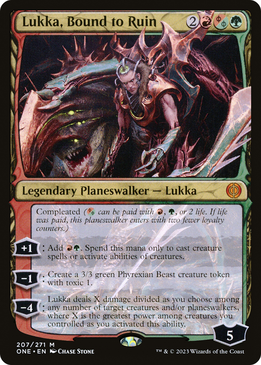 Lukka, Bound to Ruin [Phyrexia: All Will Be One] Foil