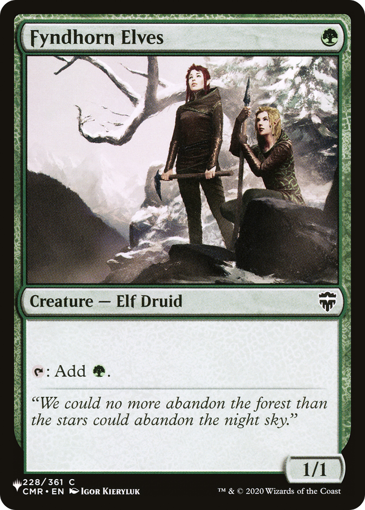 Fyndhorn Elves [The List Reprints] | Silver Goblin