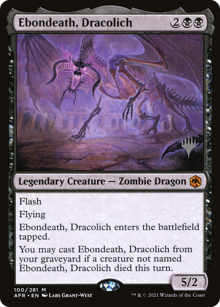 Ebondeath, Dracolich (Promo Pack) [Dungeons & Dragons: Adventures in the Forgotten Realms Promos] Foil
