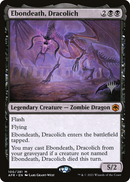 Ebondeath, Dracolich (Promo Pack) [Dungeons & Dragons: Adventures in the Forgotten Realms Promos] Foil
