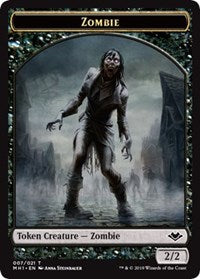 Zombie (007) // Serra the Benevolent Emblem (020) Double-Sided Token [Modern Horizons Tokens] | Silver Goblin
