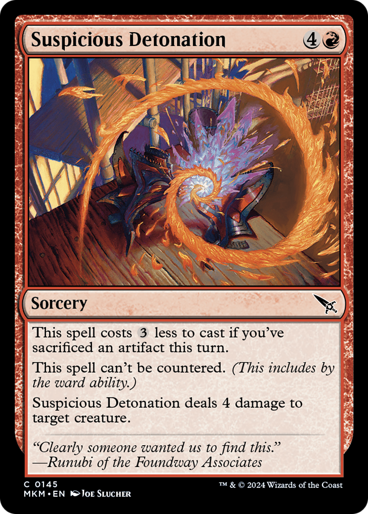 Suspicious Detonation [Murders at Karlov Manor] Foil