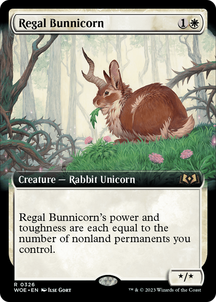 Regal Bunnicorn (Extended Art) [Wilds of Eldraine] Foil