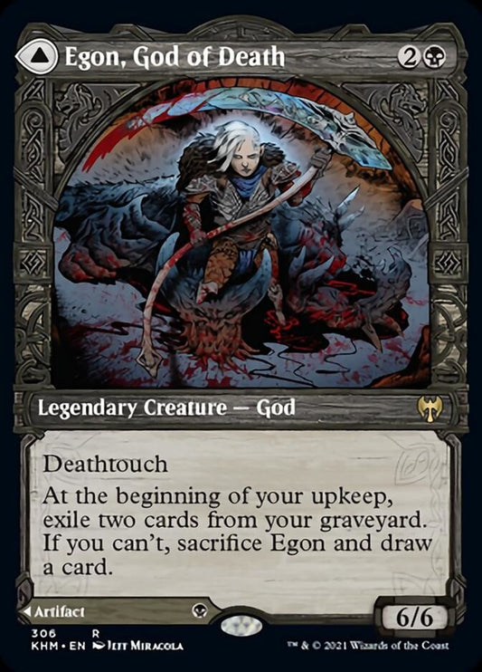 Egon, God of Death // Throne of Death (Showcase) [Kaldheim] Foil