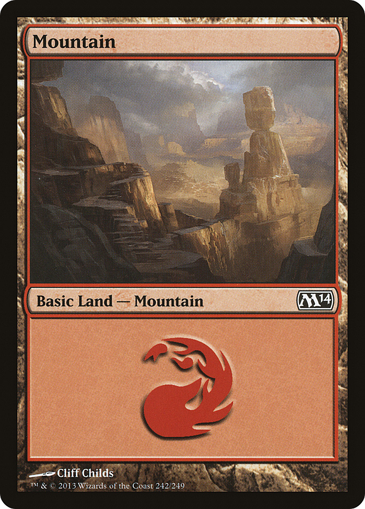 Mountain (242) [Magic 2014] Foil