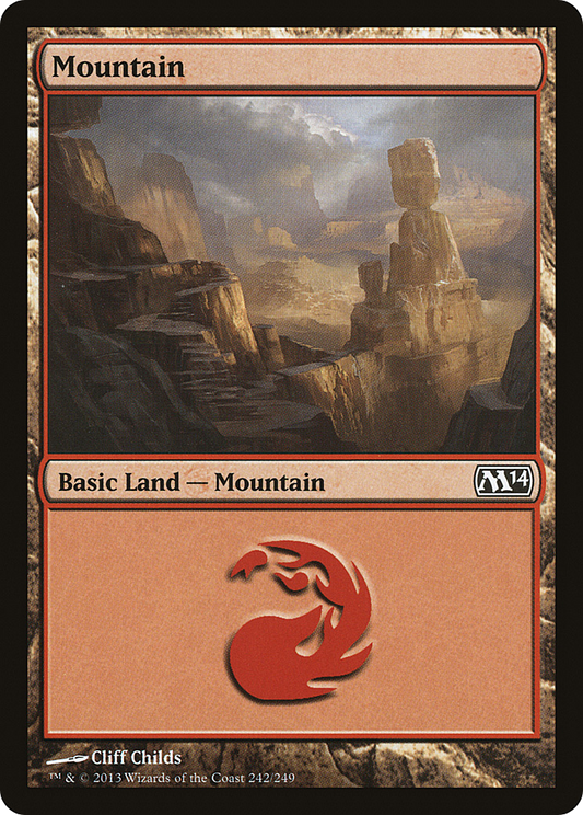 Mountain (242) [Magic 2014] Foil